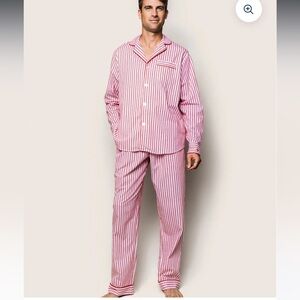 Petite Plume Striped Pink Pajama Set for Men- Medium